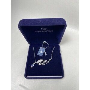 Swarovski Crystal Angle Wing  Pendant Necklace New In Velvet Box  Turkmanistan